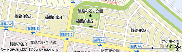 北海道札幌市北区篠路８条周辺の地図