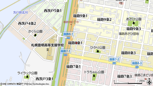 〒002-8028 北海道札幌市北区篠路八条の地図