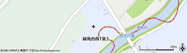 北海道石狩市緑苑台西１条周辺の地図