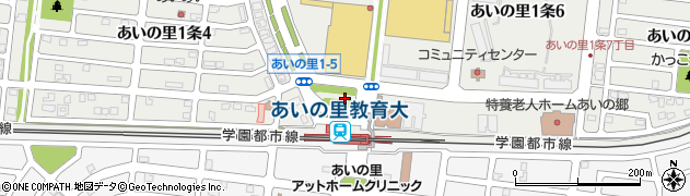 JRあいの里教育大駅周辺の地図