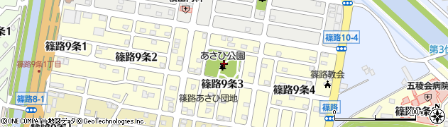 篠路あさひ公園周辺の地図