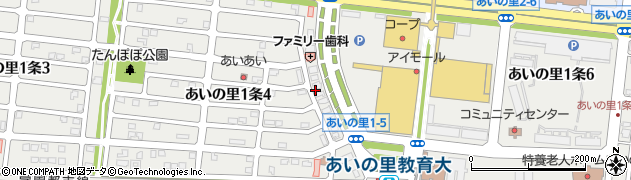 北海道札幌市北区あいの里１条周辺の地図