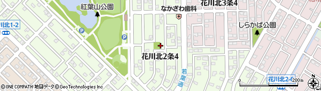 花川北2の4ちびっこ公園周辺の地図