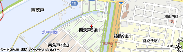 北海道札幌市北区西茨戸５条周辺の地図