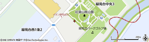 北海道石狩市緑苑台中央周辺の地図