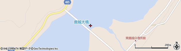 鹿越大橋周辺の地図
