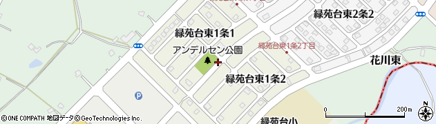 北海道石狩市緑苑台東１条周辺の地図