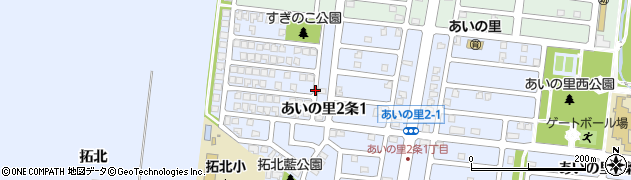 札幌市役所子ども未来局　子ども育成部拓北小ミニ児童会館周辺の地図