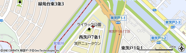 北海道札幌市北区西茨戸７条周辺の地図