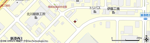 北海道エア・ウォーター株式会社札幌産業西営業所周辺の地図