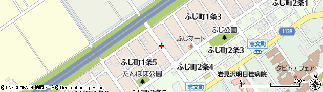 北海道岩見沢市ふじ町１条周辺の地図