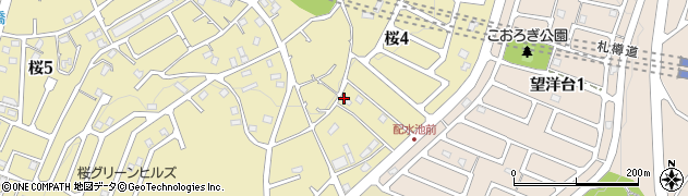 北海道小樽市桜4丁目周辺の地図