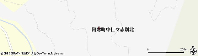 北海道釧路市阿寒町中仁々志別北周辺の地図