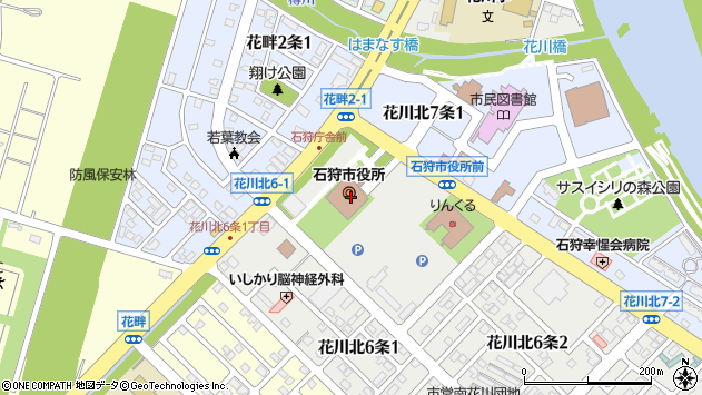 〒061-3200 北海道石狩市（以下に掲載がない場合）の地図