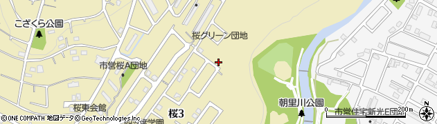 北海道小樽市桜3丁目周辺の地図