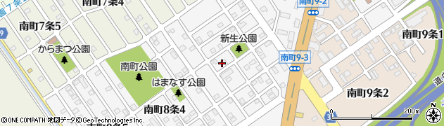 北海道岩見沢市南町８条周辺の地図