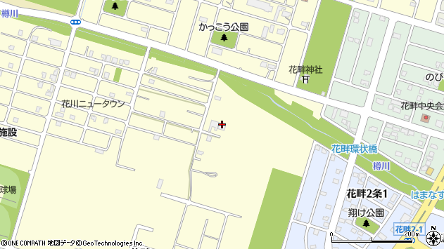 〒061-3218 北海道石狩市花畔（その他）の地図