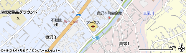 スーパーアークス奥沢店周辺の地図