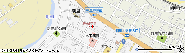 北海道中央バス株式会社　朝里車庫・市内線周辺の地図