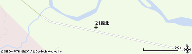 北海道釧路市阿寒町布伏内（２１線北）周辺の地図