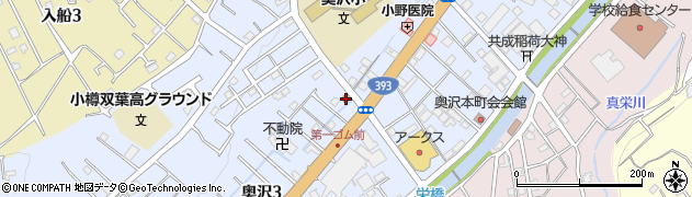 小樽奥沢三郵便局 ＡＴＭ周辺の地図