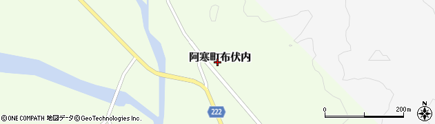 北海道釧路市阿寒町布伏内周辺の地図