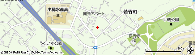 北海道小樽市若竹町周辺の地図
