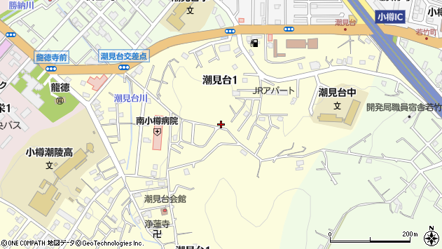 〒047-0002 北海道小樽市潮見台の地図