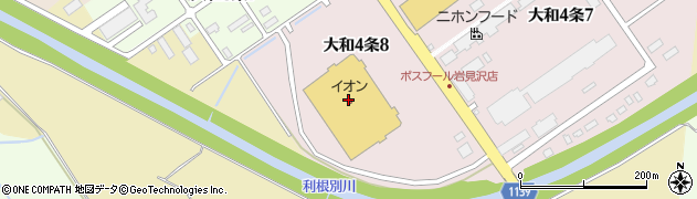 イオン岩見沢店周辺の地図