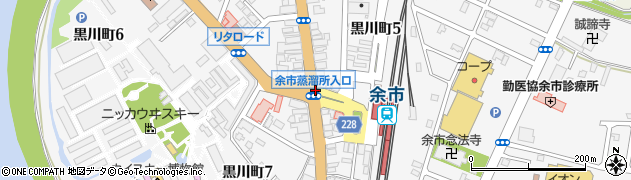 余市駅前周辺の地図