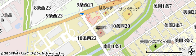 北海道岩見沢市１０条西21丁目周辺の地図