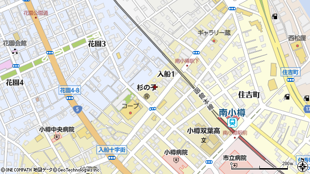 〒047-0021 北海道小樽市入船の地図