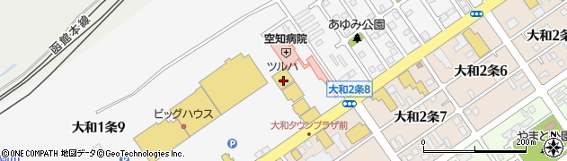 シュープラザ岩見沢大和店周辺の地図
