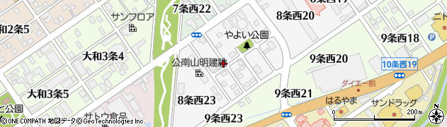 北海道岩見沢市８条西22丁目周辺の地図