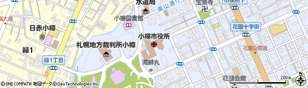 北海道小樽市周辺の地図