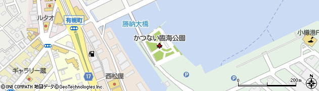 かつない臨海公園周辺の地図