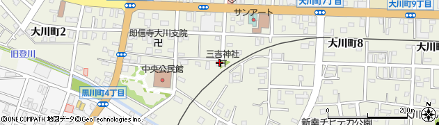 余市三吉神社周辺の地図