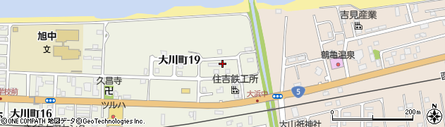 大川風の子公園周辺の地図