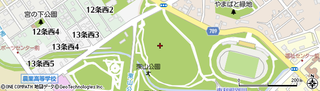 北海道岩見沢市総合公園周辺の地図