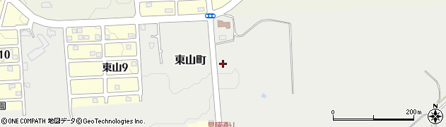 北海道岩見沢市東山町周辺の地図