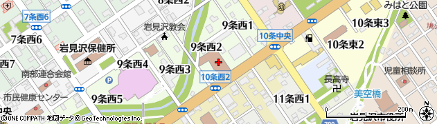 岩見沢郵便局周辺の地図