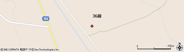 北海道釧路市阿寒町上仁々志別（３６線）周辺の地図