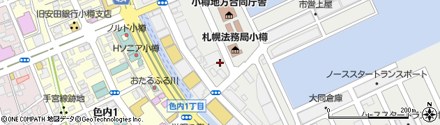 北海道小樽市港町周辺の地図