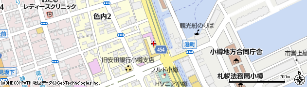 小樽市役所小樽市教育委員会　総合博物館運河館周辺の地図