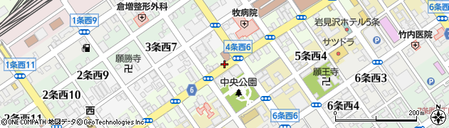朝日生命保険相互会社　岩見沢営業所周辺の地図