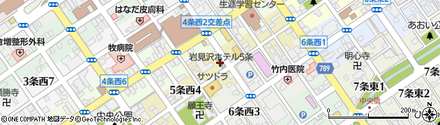 岩見沢ホテル５条周辺の地図