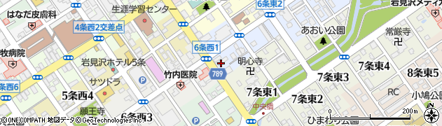 コア薬局　岩見沢・中央通店周辺の地図