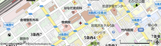 岩見沢市４条通り商店街振興組合周辺の地図