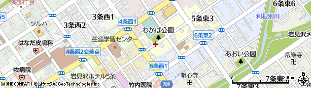 北海道岩見沢市５条東1丁目周辺の地図