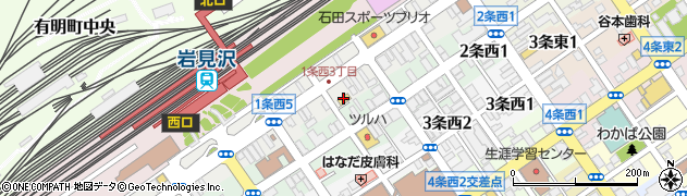 セブンイレブン岩見沢１条店周辺の地図